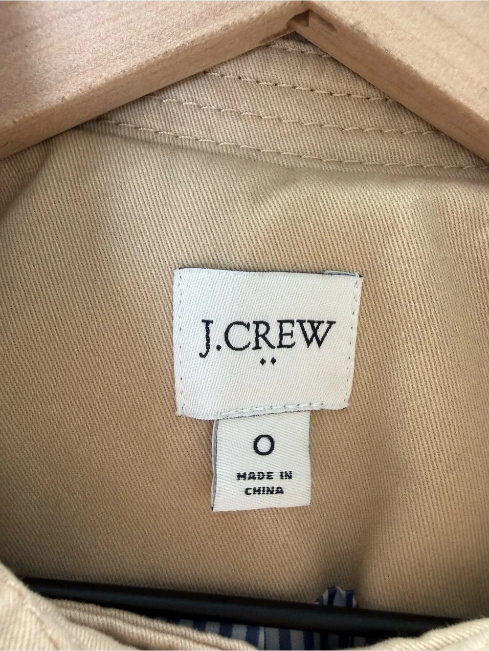 XS J. Crew Double-Breasted Trench Coat in Beige - Picture 8 of 16